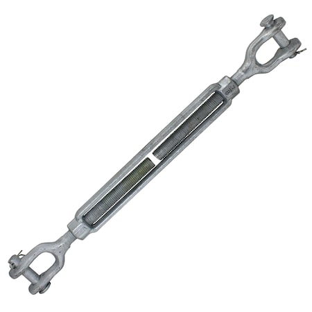 Us Cargo Control Galvanized Turnbuckle - Import - Jaw & Jaw - 7/8" x 12 JJTBGV78X12